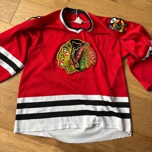 VTG 80’s chicago blackhawks CCM hockey jersey mens Large